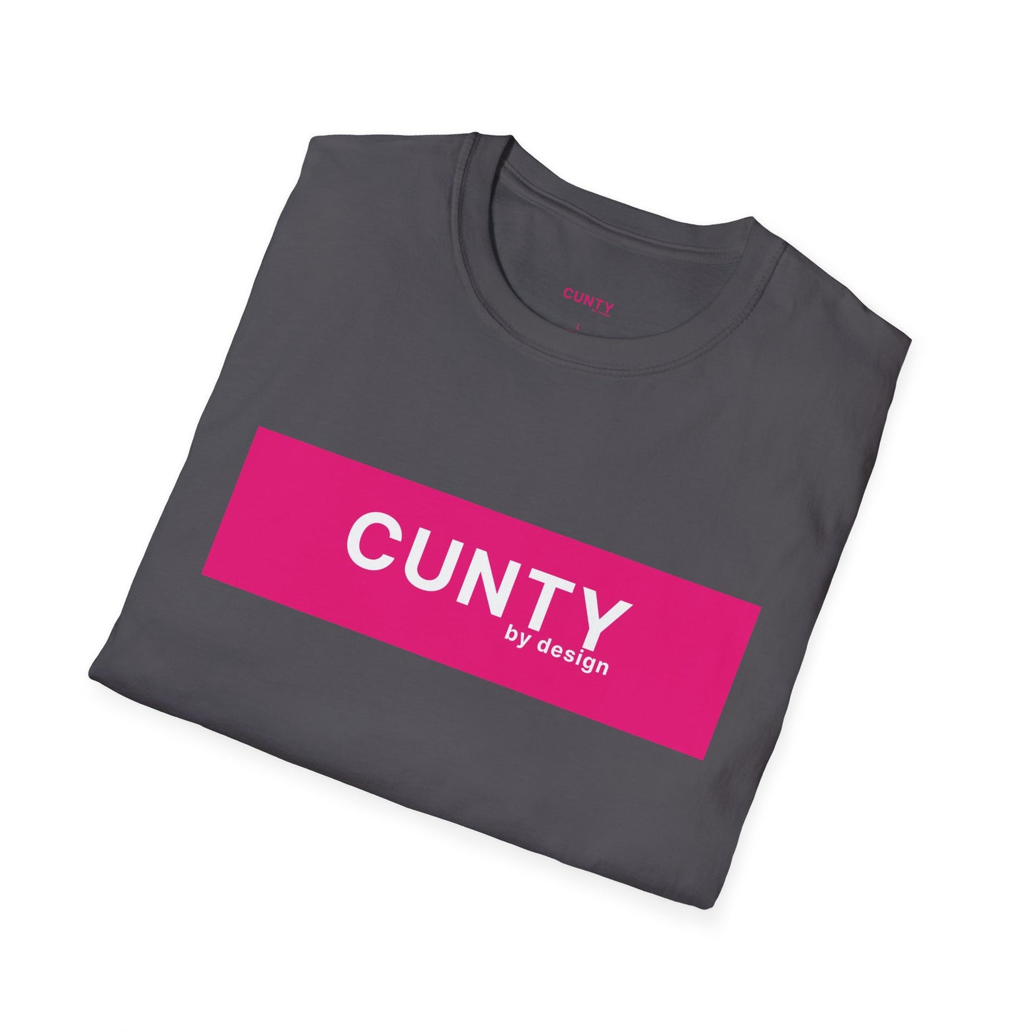 Cun-Tee Fuchsia/White Softstyle T-Shirt