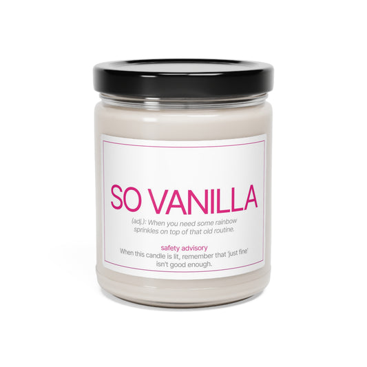 A SO VANILLA! Scented Soy Candle, 9oz