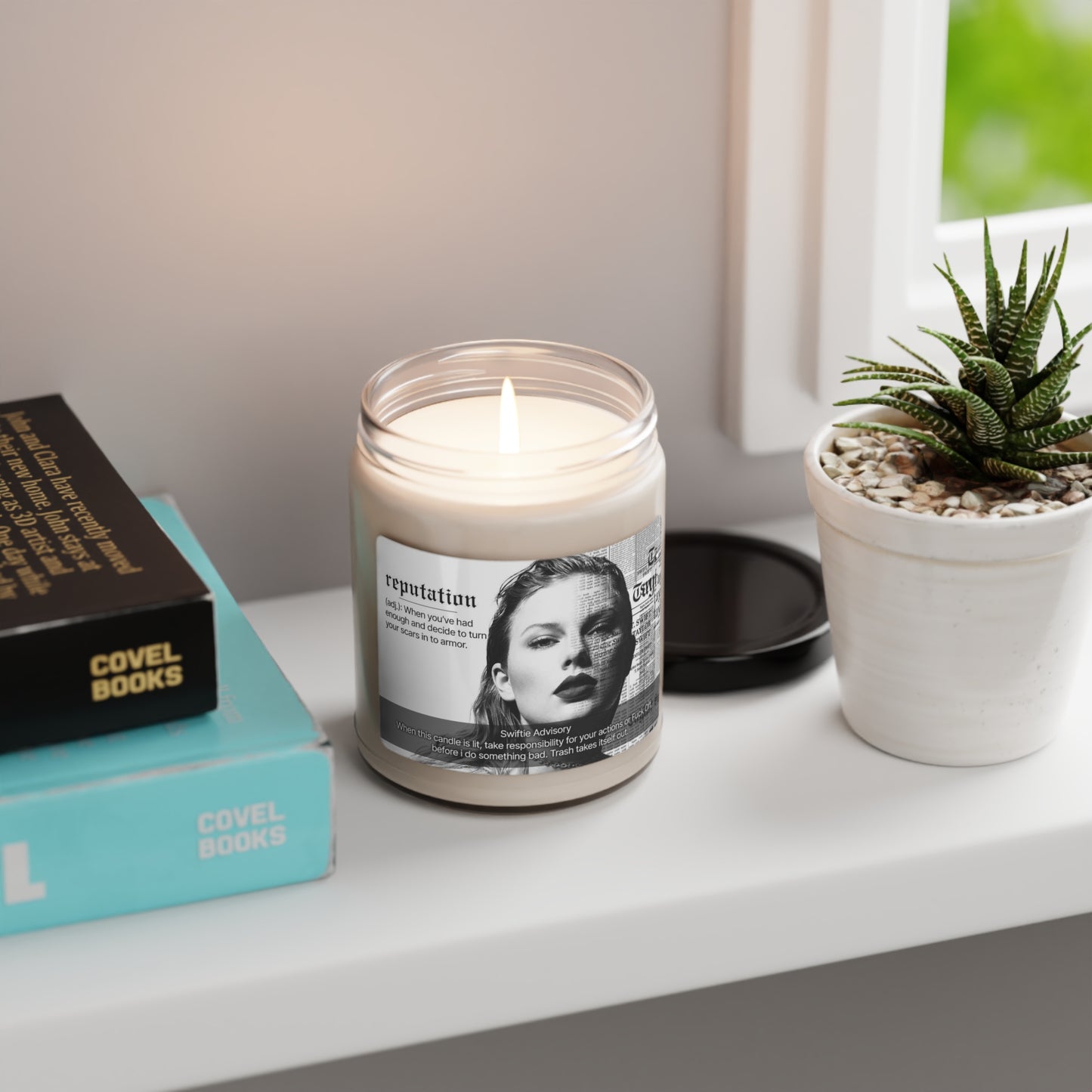 REPUTATION Swiftie Scented Soy Candle | Taylor Swift Inspired | Bold Apple Spice Aroma | Empowering Fragrance | Reusable Glass Jar