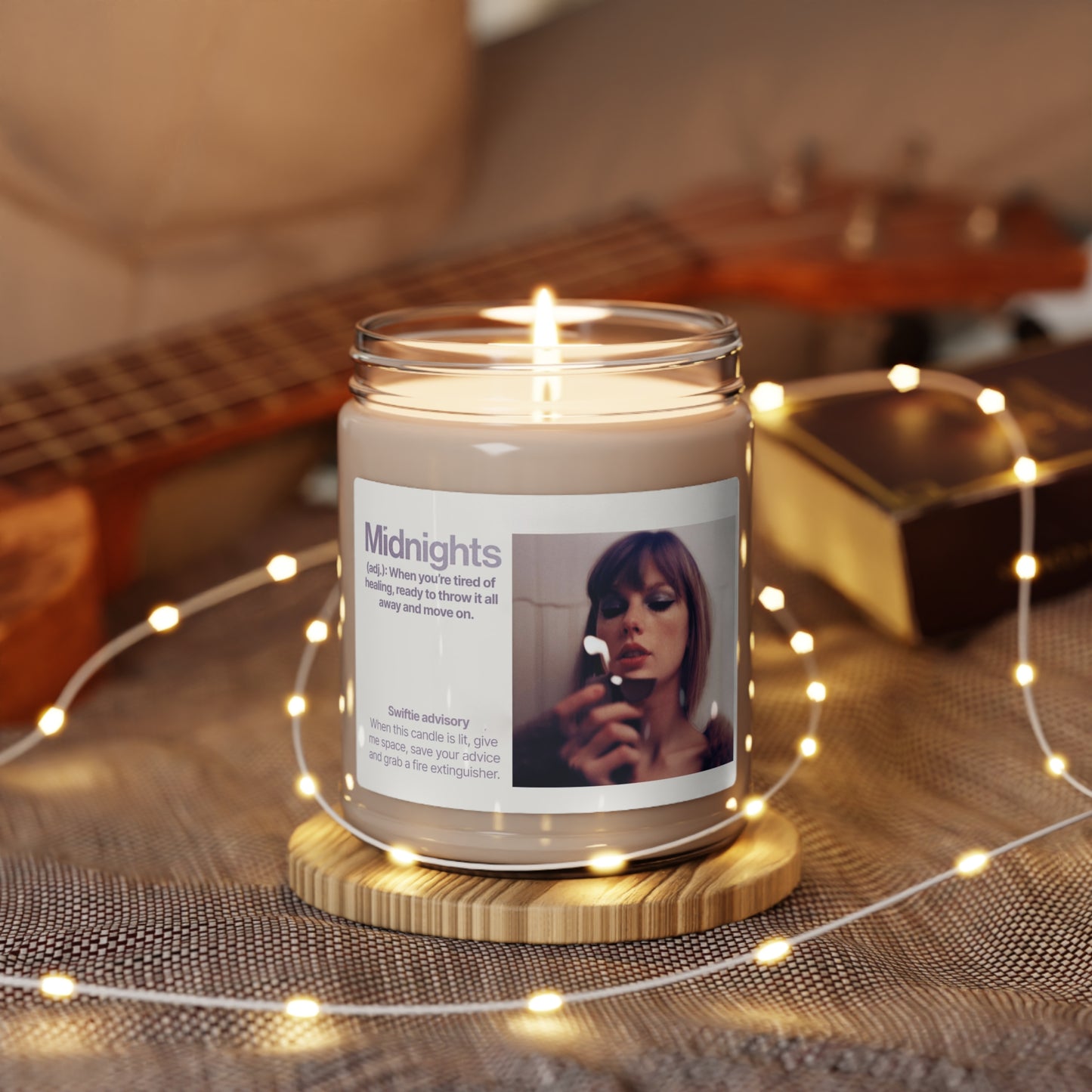 Midnights Swiftie Scented Soy Candle | Taylor Swift inspired | Calming Lavender and Sandalwood Blend | Reusable Glass Jar