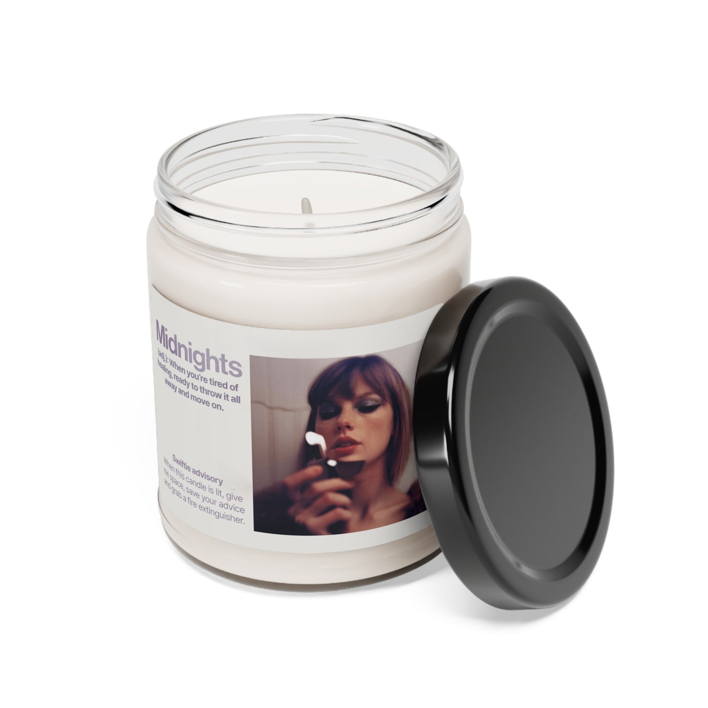 Midnights Swiftie Scented Soy Candle | Taylor Swift inspired | Calming Lavender and Sandalwood Blend | Reusable Glass Jar