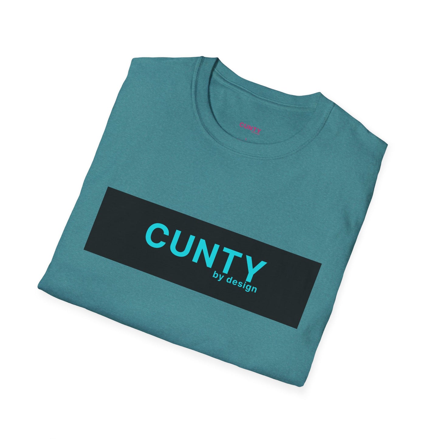 Cun-Tee Black/Turquoise Softstyle T-Shirt