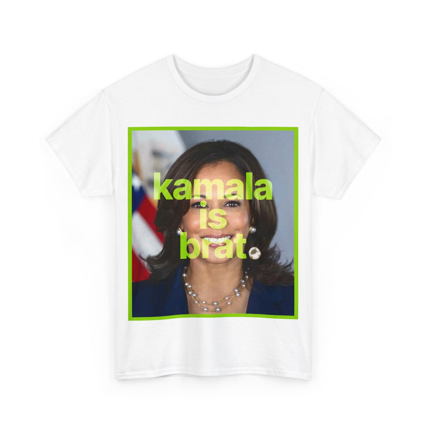 Kamala Is Brat Unisex Heavy Cotton Tee - Kamala Harris Vice President Charlie XCX Brat T-Shirt