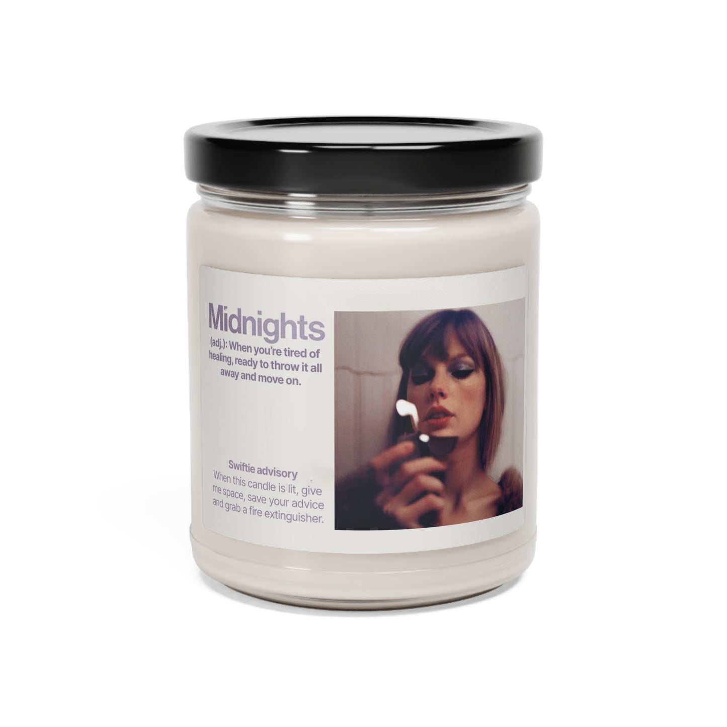 Midnights Swiftie Scented Soy Candle | Taylor Swift inspired | Calming Lavender and Sandalwood Blend | Reusable Glass Jar