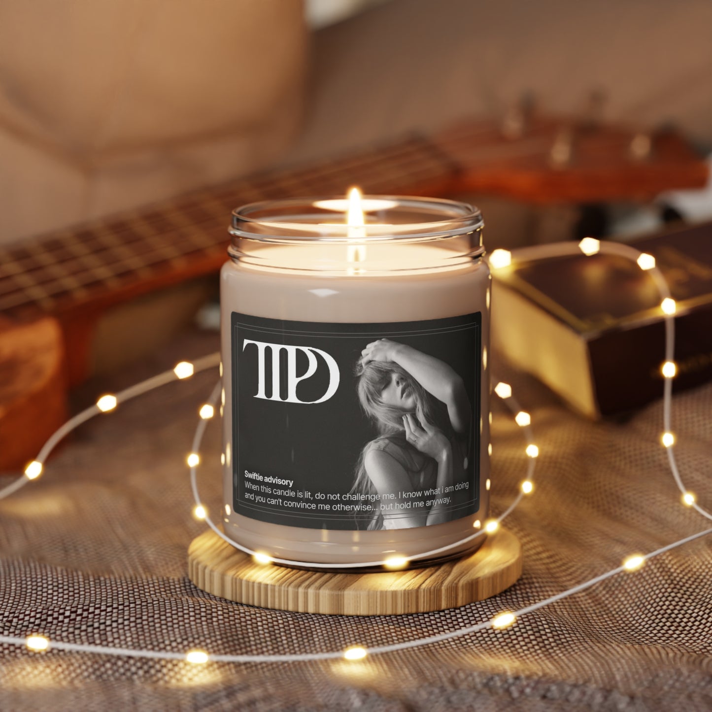 TTPD Swiftie Scented Soy Candle | Taylor Swift Inspired | Exotic Lemon and Coconut Blend | Reusable Glass Jar