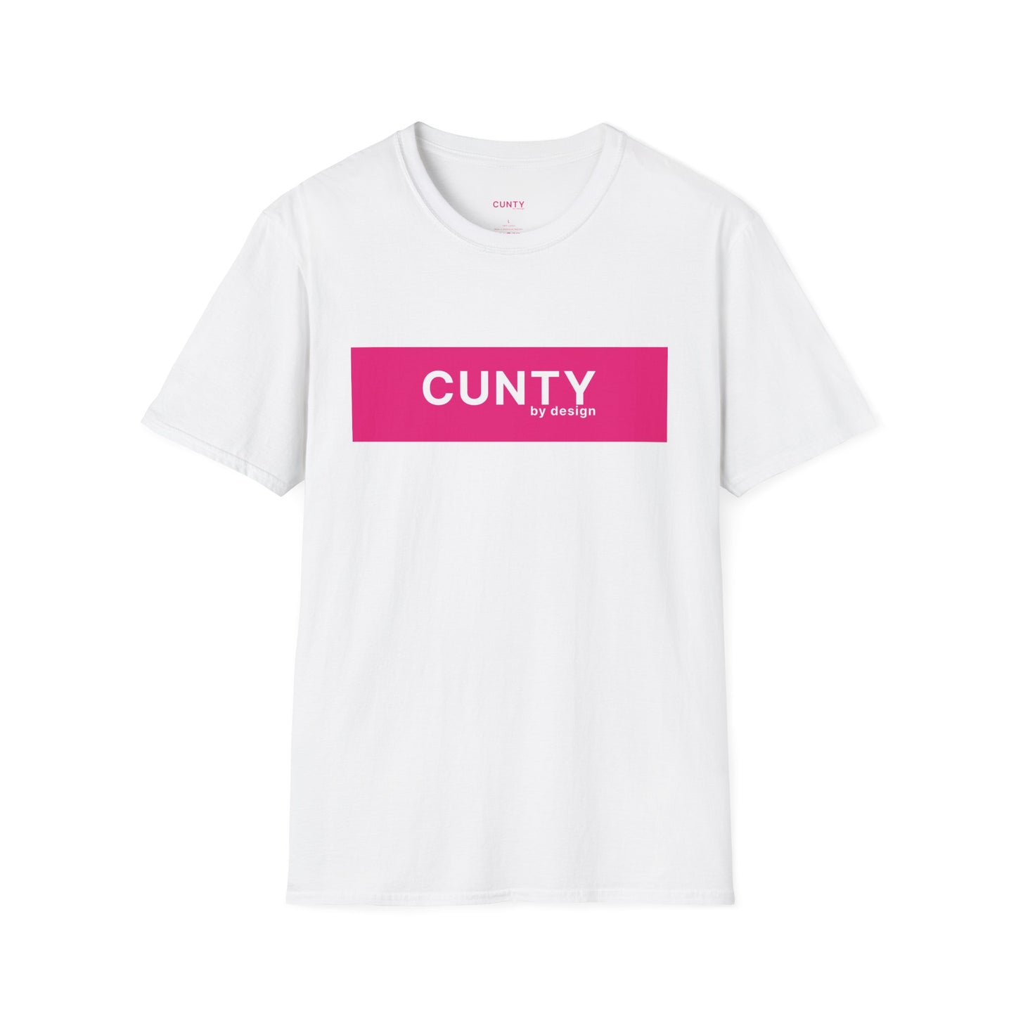 Cun-Tee Fuchsia/White Softstyle T-Shirt