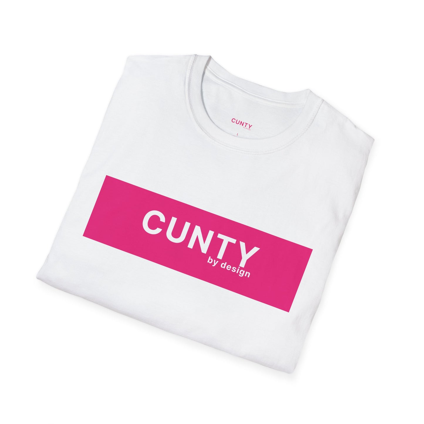 Cun-Tee Fuchsia/White Softstyle T-Shirt