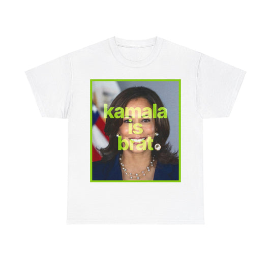 Kamala Is Brat Unisex Heavy Cotton Tee - Kamala Harris Vice President Charlie XCX Brat T-Shirt