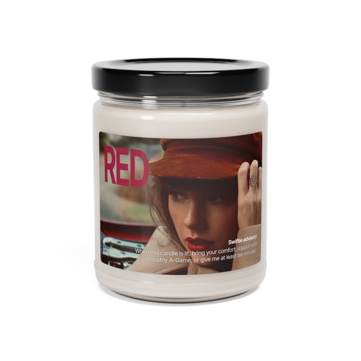 RED Swiftie Scented Soy Candle | Taylor Swift Inspired | Vibrant Tropical Fruit and Musk Blend | Reusable Glass Jar