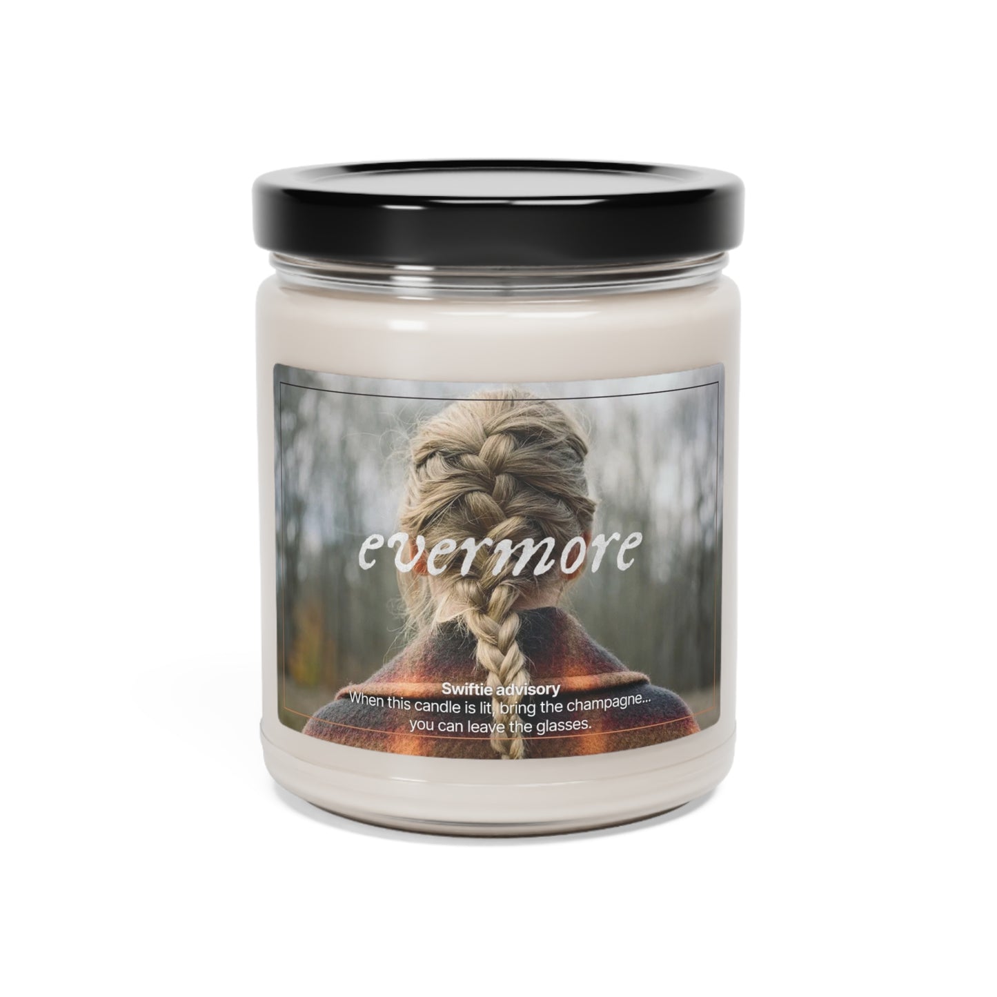 Evermore Swiftie Scented Soy Candle | Taylor Swift Inspired | Crisp Apple & Spice Aroma | Reusable Glass Jar