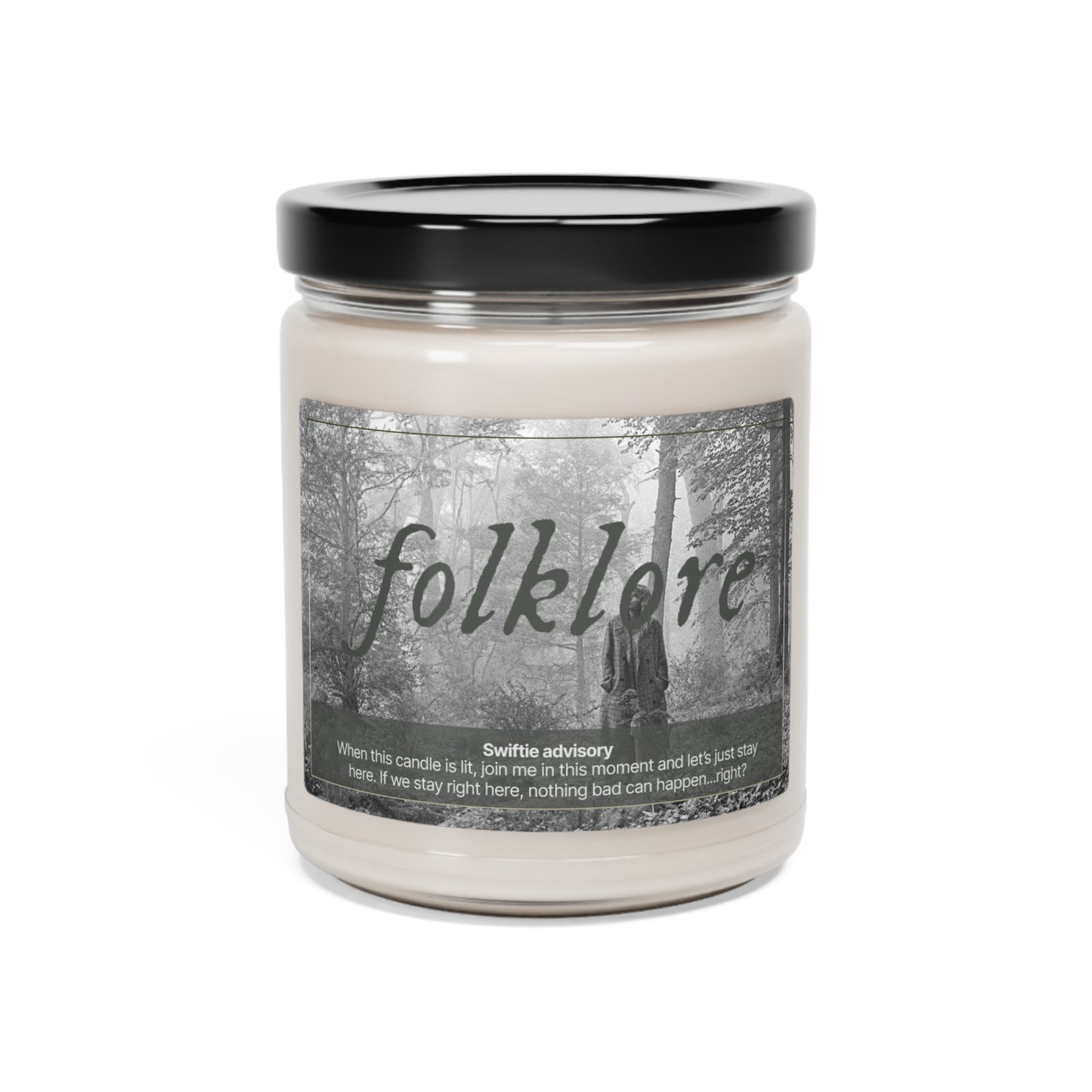 FOLKLORE Swiftie Scented Soy Candle | Taylor Swift Inspired | Mystical Sea Salt and Floral Aroma | Reusable Glass Jar