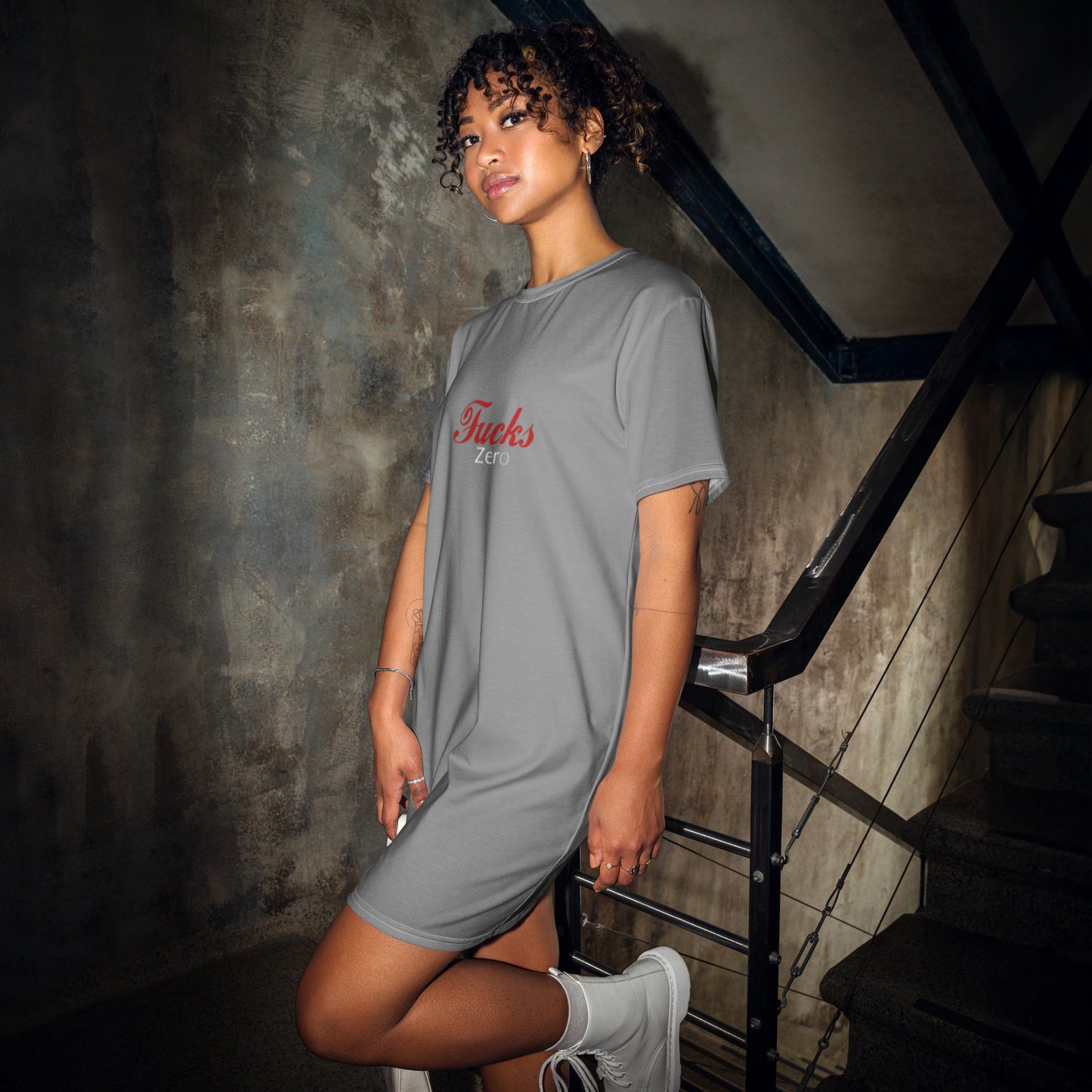 Zero Fucks T-shirt dress